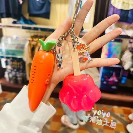 香港迪士尼 疯狂动物城 尼克朱迪 萝卜冰棍卡通可爱钥匙扣 挂件