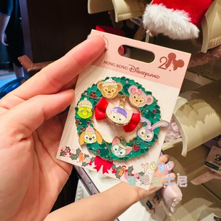交换pin 冬日玲娜贝儿七宝卡通收藏徽章 香港迪士尼 2025圣诞节
