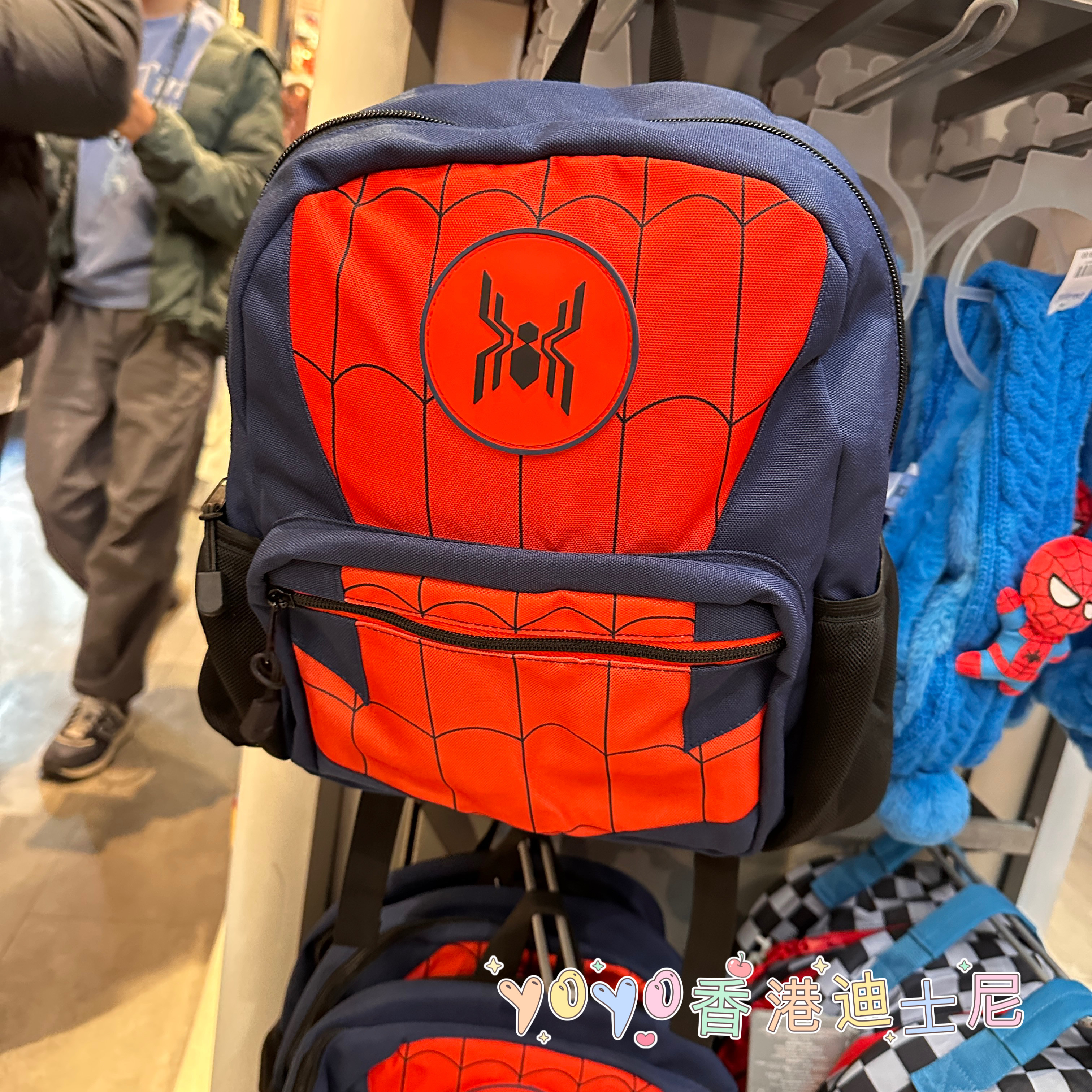 香港迪士尼乐园新款复仇者联盟蜘蛛侠卡通动漫双肩包书包儿童背包