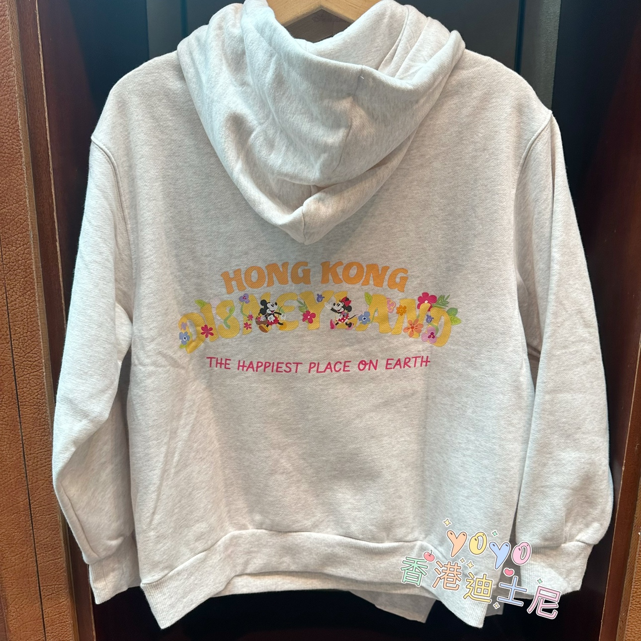 香港迪士尼 米奇米妮米老鼠动漫小碎花卡通成年女款连帽卫衣 上衣