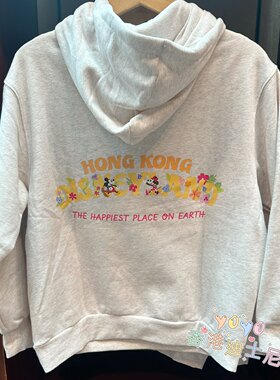 香港迪士尼 米奇米妮米老鼠动漫小碎花卡通成年女款连帽卫衣 上衣