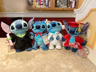 香港迪士尼 超人睡衣博士毕业袍史迪仔 毛绒公仔玩偶 钥匙扣 挂件