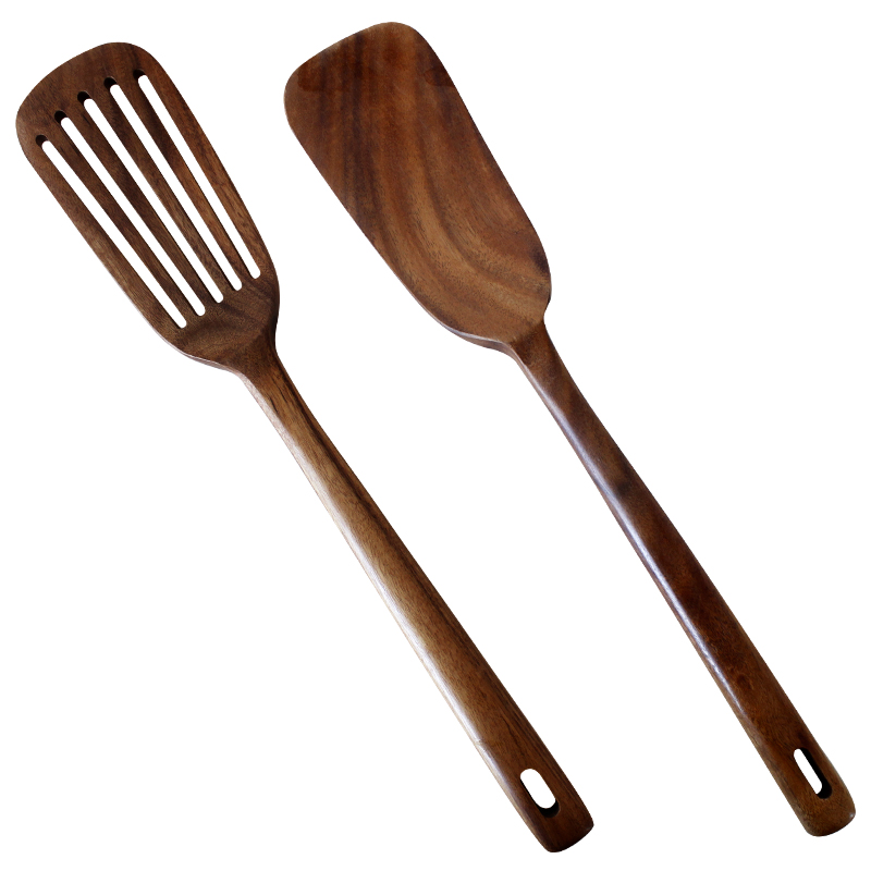 日式柚木锅铲子长柄n实木菜铲漏铲家用炒勺不粘锅炒菜铲子厨具套