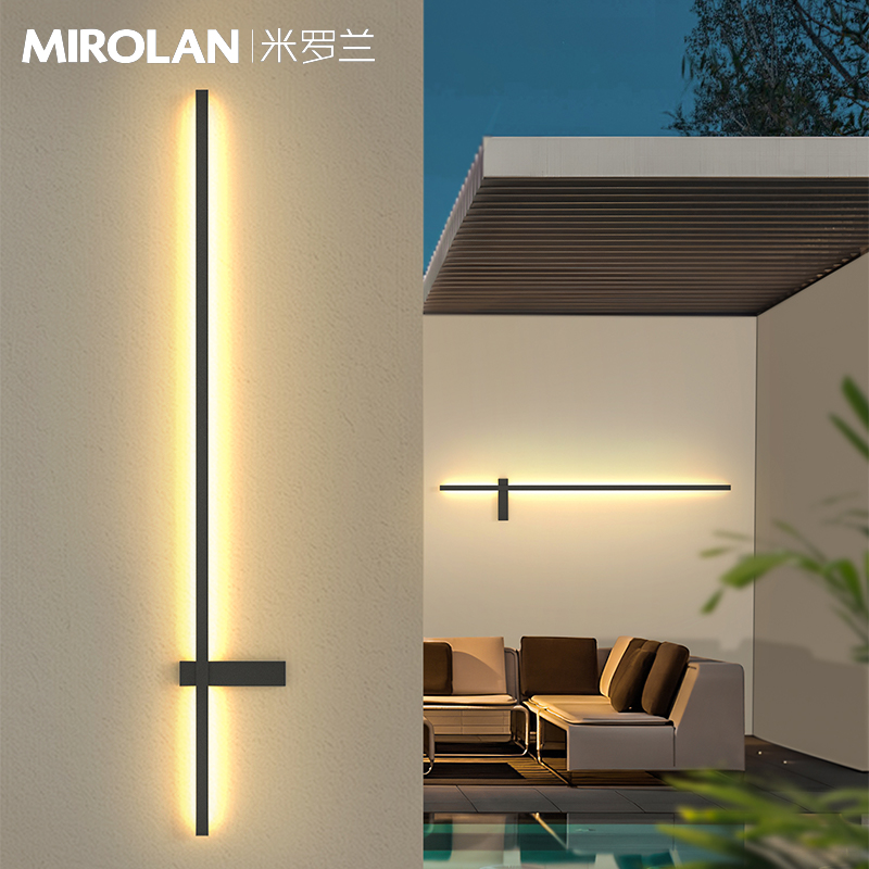 户外壁灯太阳能户外灯庭院灯别z墅外墙灯室外长条壁灯玄关装饰壁