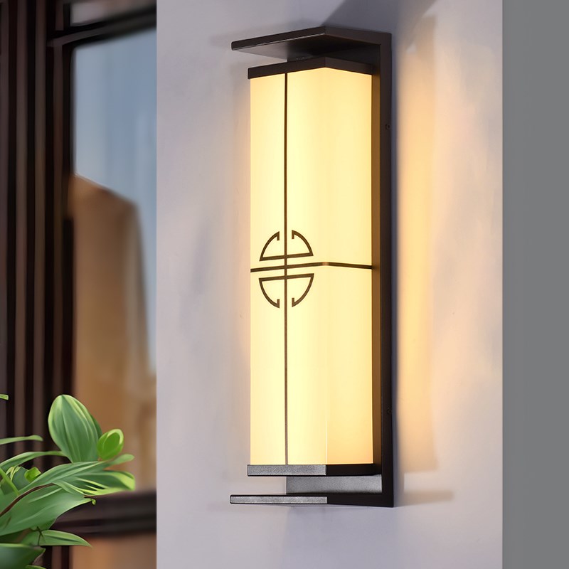 太阳能新中式户外壁灯防水室外围墙别墅庭院Q大门外墙露台景观灯
