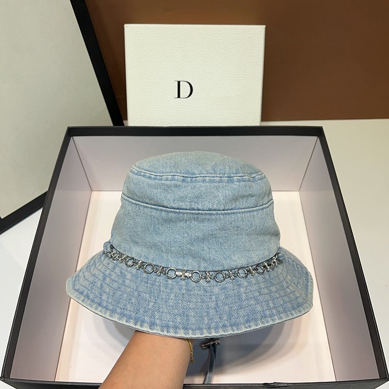 欧美十字架链条户外绑带牛仔渔夫盆帽女百搭登山帽防W晒遮阳渔夫