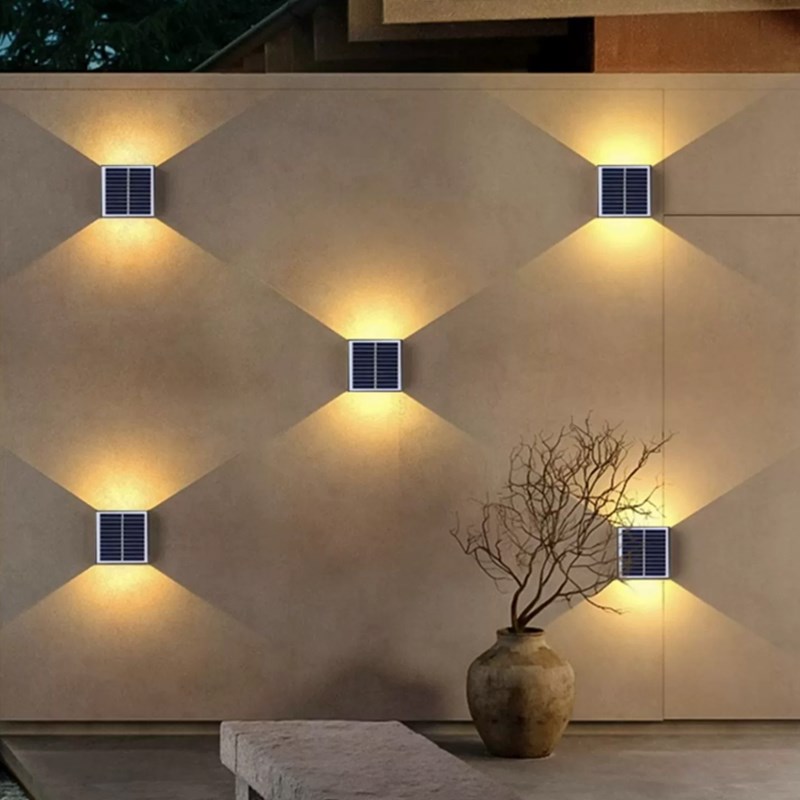 户外防水庭院别墅花园围墙灯太阳能壁灯阳台露P台贴墙室外双头壁