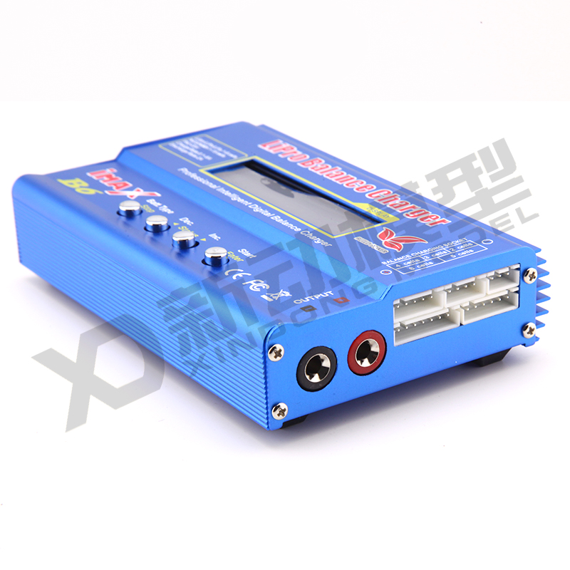 IMAX B6充电器 航模锂电池平衡充1至6S多功能80W 配Z电源转接线