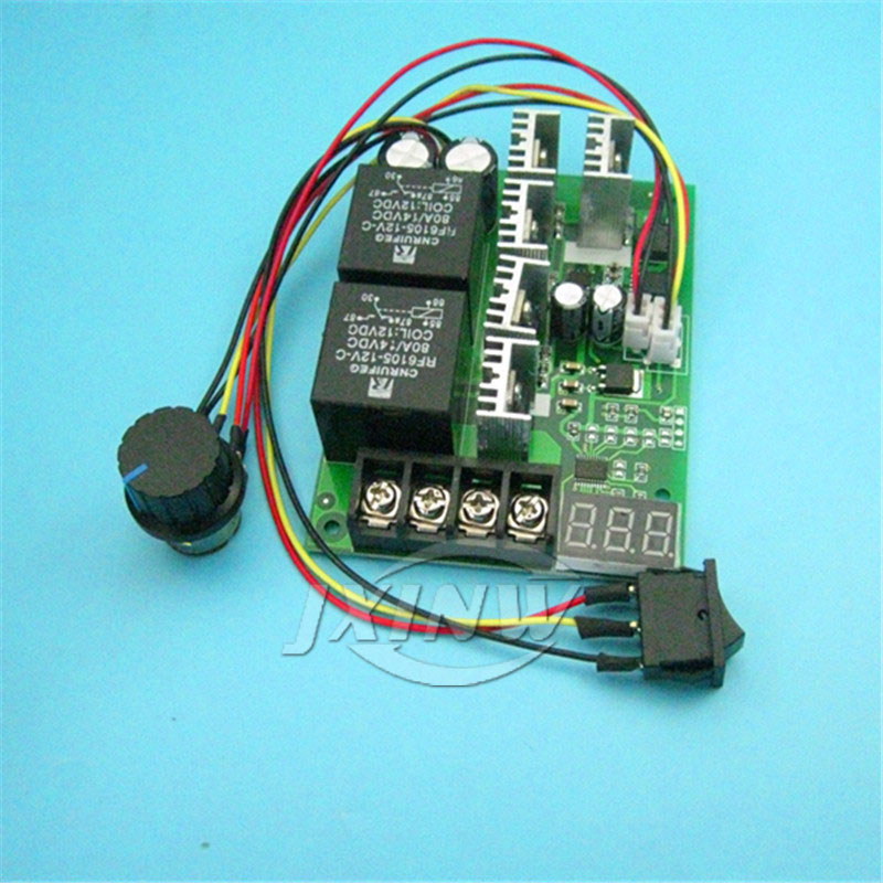 双向 正转 反转 直流电机调速器 带数显刻度转速表 4P0A 12V24V36