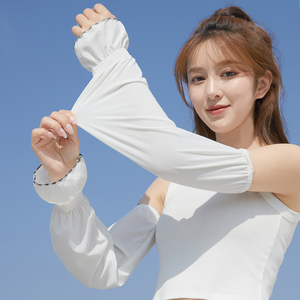 2026大码宽松冰丝防晒袖套女夏季防紫外线护手臂袖子开车骑车神器