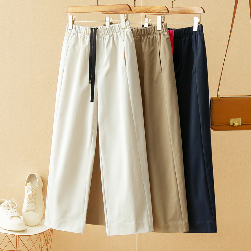 一抚即平岛国定织进料9分休闲裤