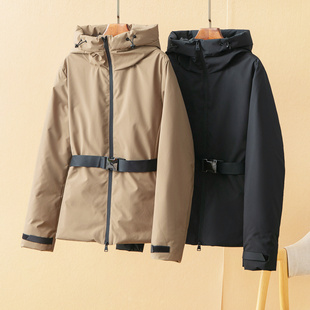 卡扣收腰中长款 法国单 全防水90白鹅绒滑雪服外套56305 重磅 蛮文