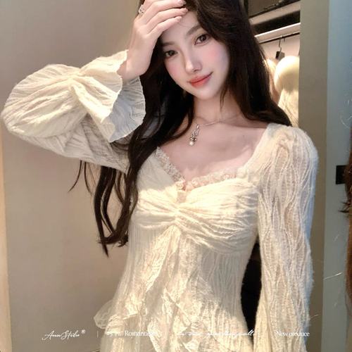 Acaine10/20 20:00 95折款雪梨糖霜 法式优雅荷叶边连衣裙