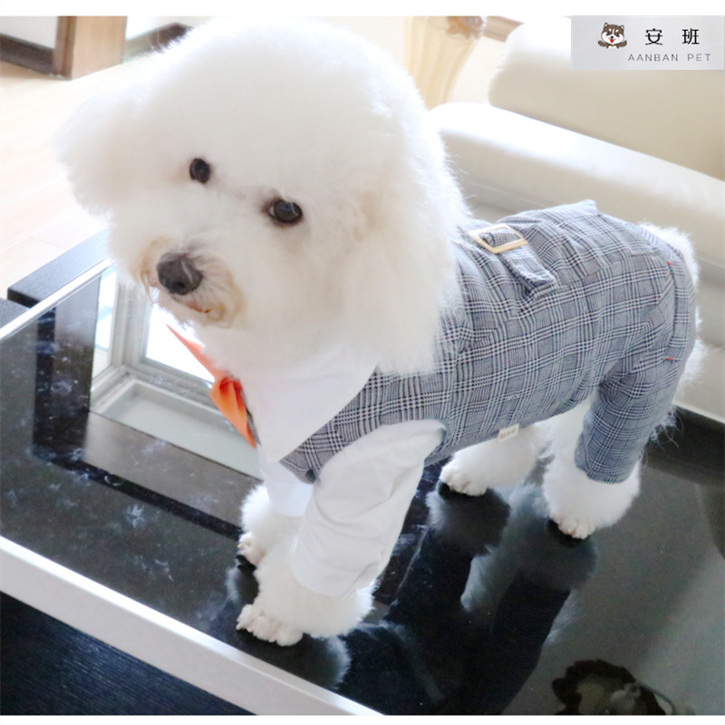 包邮】安班宠物春秋外套泰迪比熊博美绅士西装狗狗结婚礼服小犬衣