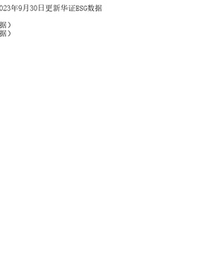 2010年-2023年9月30日更新华证ESG数据