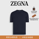 Cotton圆领短袖 ZEGNA杰尼亚男装 海军蓝Premium T恤