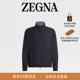 ZEGNA杰尼亚男装 海军蓝 灰色微纤维面料双面Brezza夹克外套