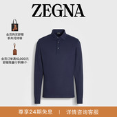 polo衫 ZEGNA杰尼亚男装 墨蓝色棉质长袖
