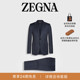 礼物ZEGNA杰尼亚男装 蓝色配海军蓝羊毛西装 冬季 新品
