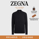 ZEGNA杰尼亚男装 黑色Oasi Cashmere拉链羊绒毛衣