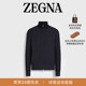 新品 ZEGNA杰尼亚男装 冬季 混海军蓝Cashseta拉链外套