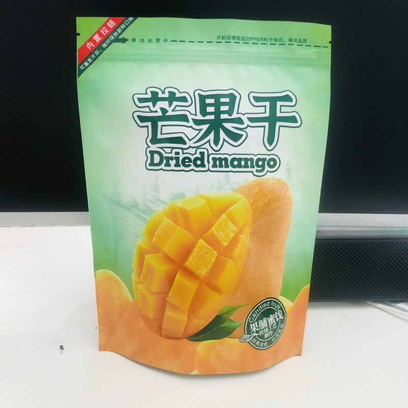 泰国手工制作芒果干休闲食品包装袋子一斤果脯蜜饯500g拉链密封袋