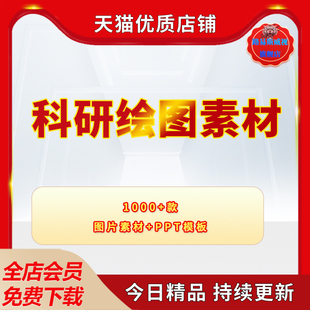 科研绘图素材生物医学化学细菌细胞分子基因医疗通路流程图生物材料作图宣传插图ai矢量ppt模板