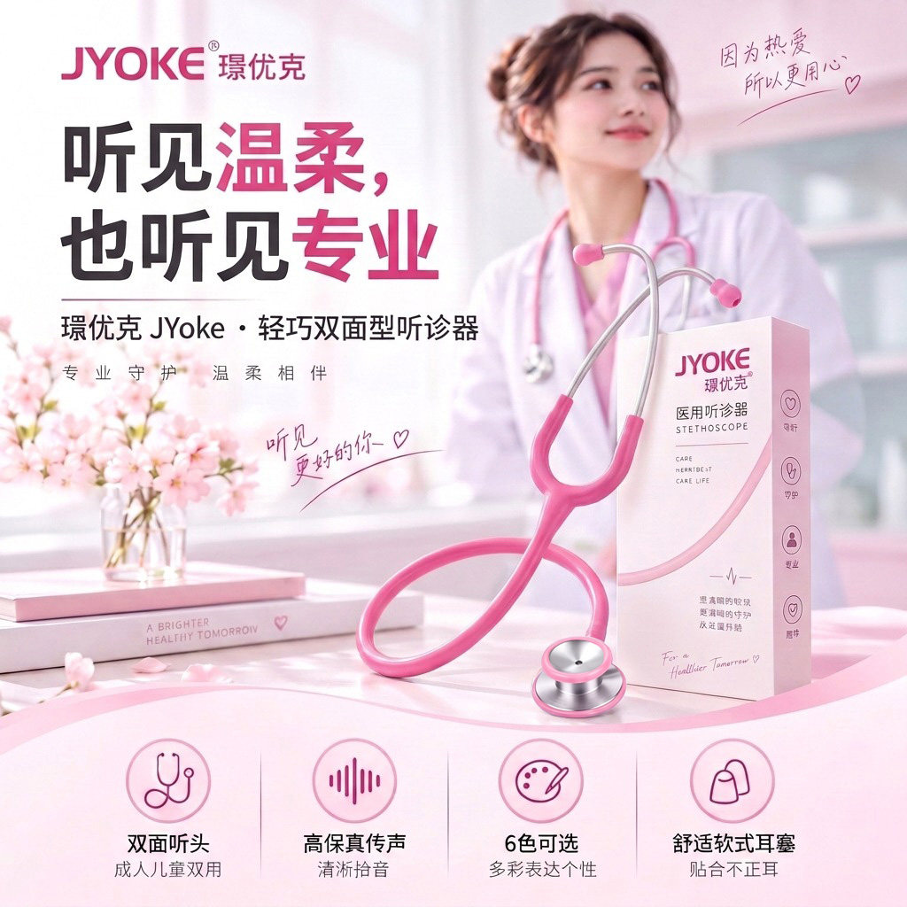 听诊器医生学生专用医师儿童儿科胎心孕妇心肺呼吸科医用双面听筒