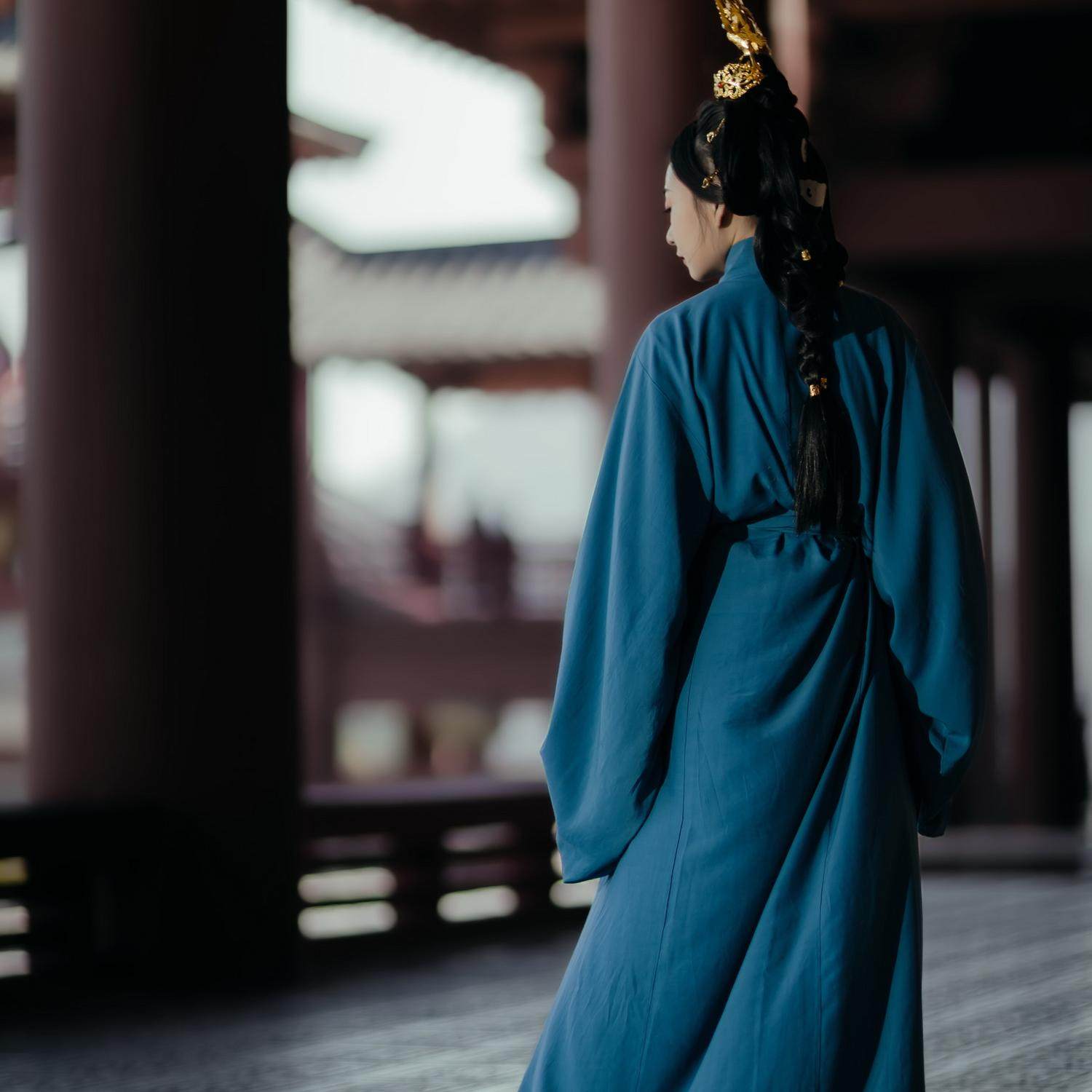 祁衽居复原款汉服马山直裾纯色小腰设计拖尾绿色,女装/女士精品,汉服套装,淘宝优惠券,粉丝福利购,淘宝优惠卷