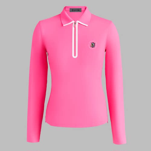GFORE X 2026 U.S. OPEN美国公开赛限定玫红色长袖高尔夫POLO衫女