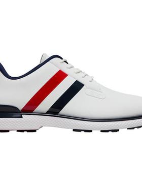 代购GFORE男士高尔夫球鞋防滑轻便缓震透气白色系带式橡胶鞋底