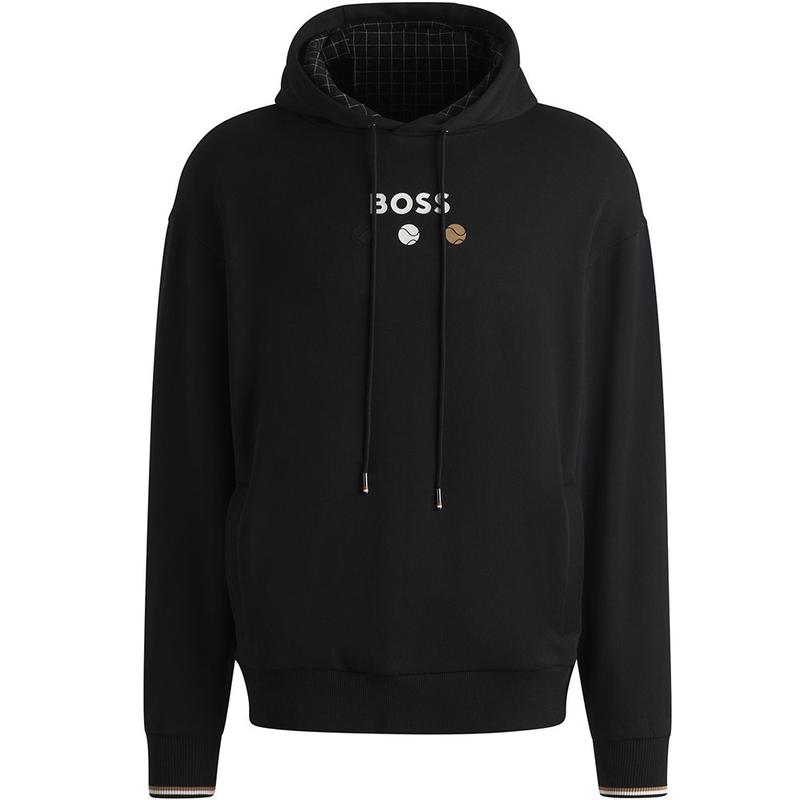 代购Hugo Boss男士卫衣保暖舒适棉质加绒日常休闲连帽衫爆款简约