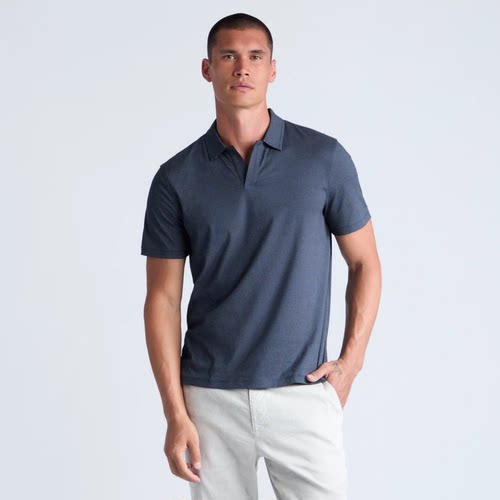 代购GFORE LTD RELEASE DIAMOND深藏青色波点印花高尔夫POLO衫男