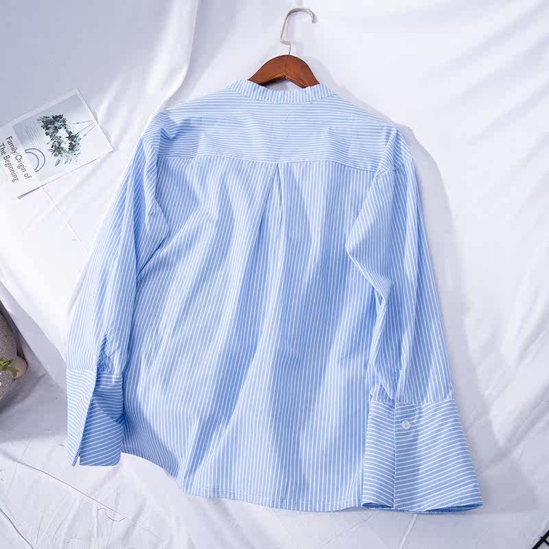 Spring and summer new pattern College wind fresh Versatile Flower Embroidery stripe shirt shirt 7770in the Women's clothing/Boutique , Shirt  category - from Buy2taobao.com to provide professional Taobao agent buy service