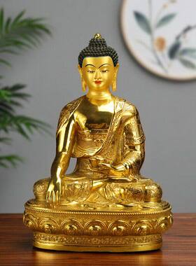 释迦牟尼佛像2寸3寸5寸7寸10寸15寸鎏金彩绘纯铜释迦摩尼菩萨像