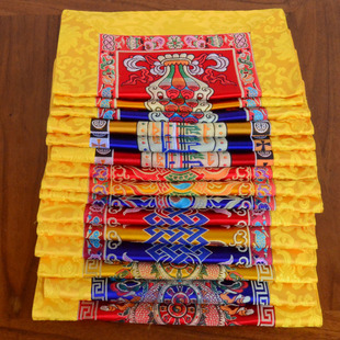 藏式佛堂供桌垫佛像布垫佛龛加厚桌垫黄色佛案布供佛垫佛案台布