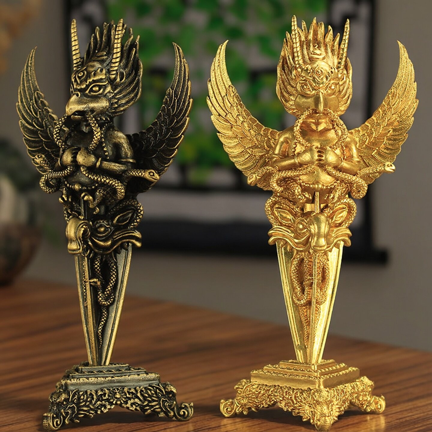 全合金金翅大鹏鸟护法造像事业大鹏金刚杵普巴杵供奉摆件法器