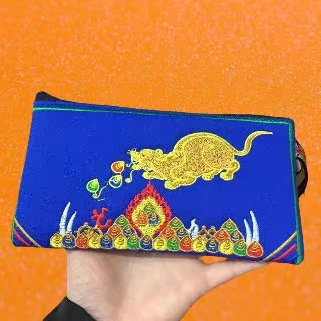 藏式民族绣花刺绣多功能卡片包