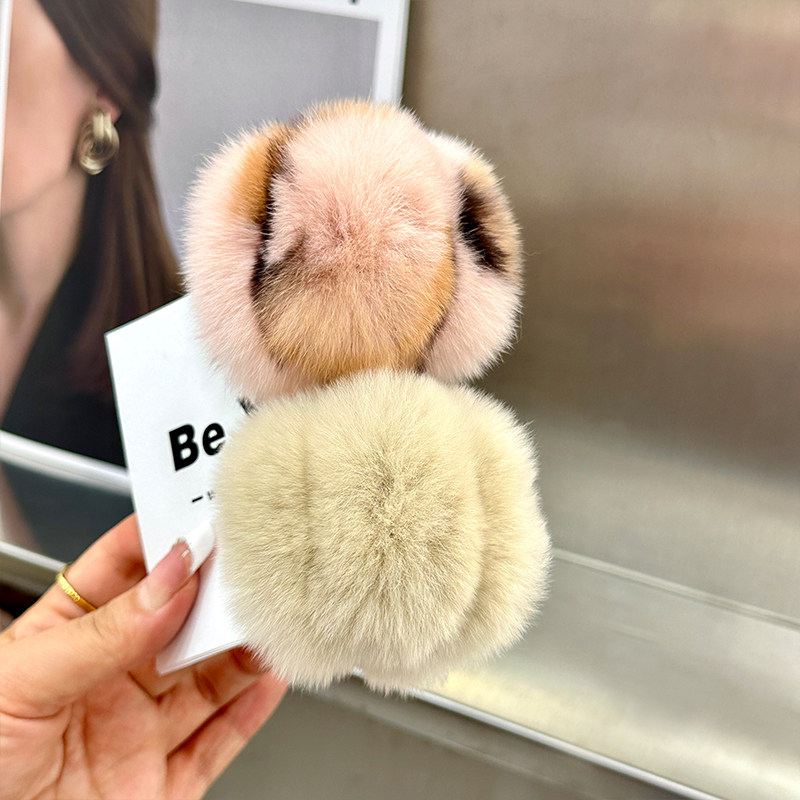 獭兔毛金属小抓夹马尾夹面包夹