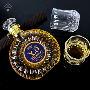XO瓶洋酒瓶威士忌红酒葡萄酒空瓶分装酒瓶玻璃酒具装饰创意摆件