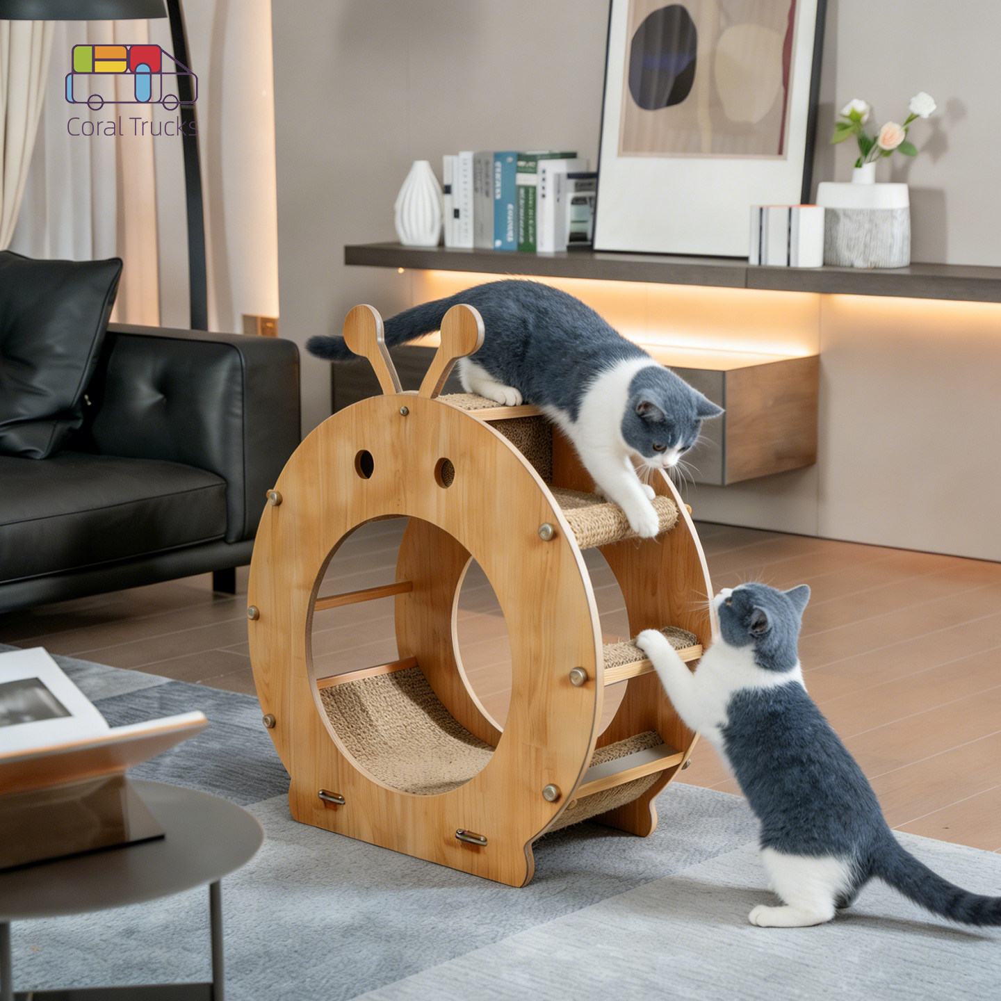 实木蜗牛造型猫窝猫屋宠
