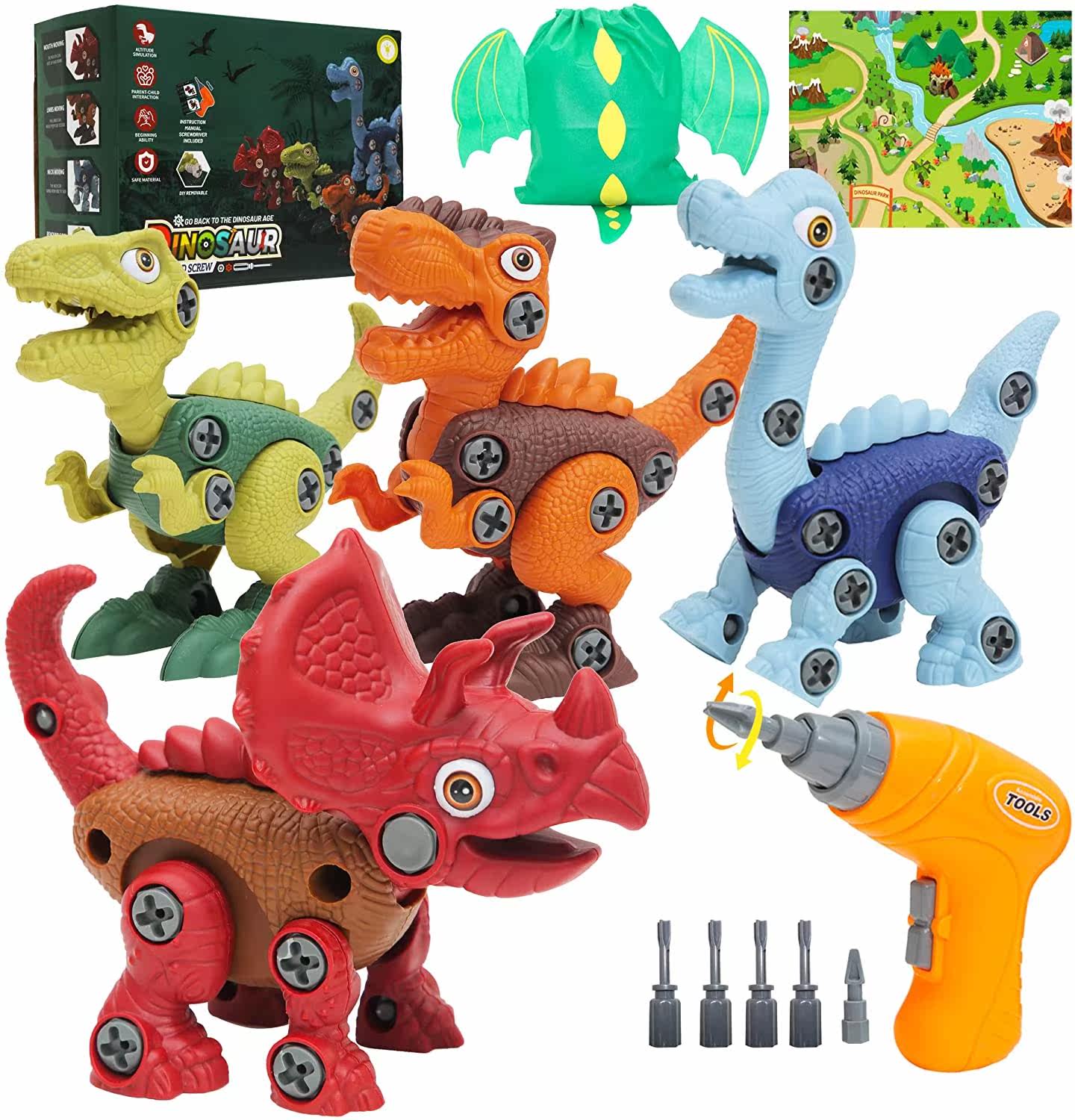 dorletem dinosaur toys for kids 3 4 5 6 7 boys girls take ap