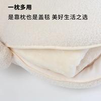 秋冬熊貓多功能抱墊毯二合一折疊被子兩用女生抱毯沙發(fā)毯空調(diào)毯