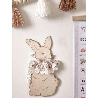 在韩国木制兔子天鹅墙壁装饰墙壁贴纸儿童房间的墙壁装饰品与丑陋