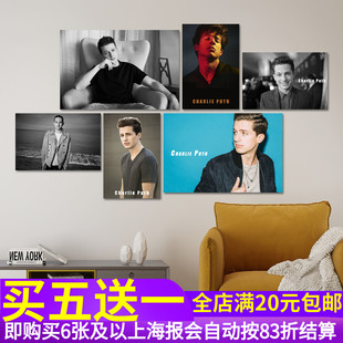 查理普斯断眉哥海报 Charlie Puth贴画歌星宿舍酒吧咖啡厅墙贴纸