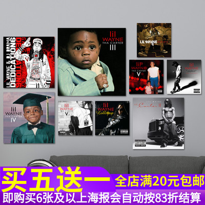LilWayne专辑海报嘻哈说唱贴纸