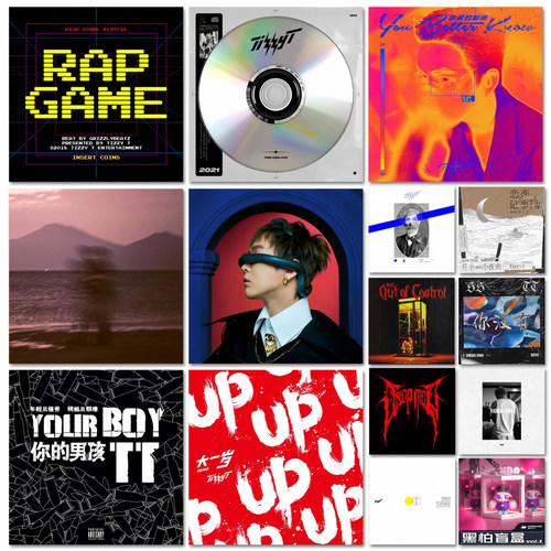 TT唱片封面TizzyT专辑海报贴画中文说唱rapper谢锐韬照片周边贴图