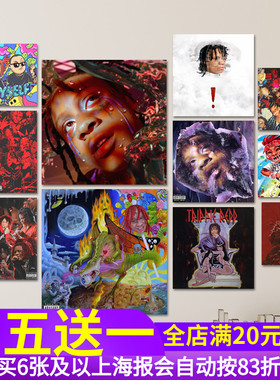 Trippie Redd专辑海报 Big 14嘻哈说唱歌手酒吧网咖装饰墙贴纸画