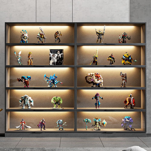 手办展示柜模型玩具收纳防尘玻璃