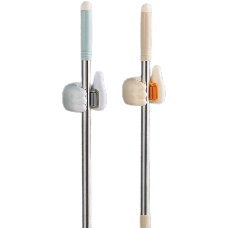 创意拖把夹大拇指壁挂免打孔浴室多功能挂钩强力粘胶家用收纳设计